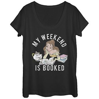 Disney's Beauty And The Beast Juniors' Belle My Weekend Is Booked Scoop Neck Tee