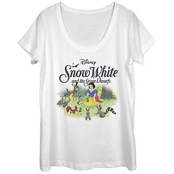 Disney's Snow White Juniors' Animal Friends Scoop Neck Tee