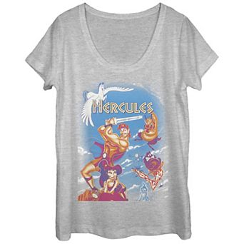 Disney's Hercules Juniors' Movie Poster DVD Cover Scoop Neck Tee