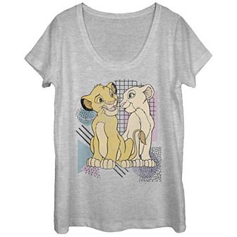 Disney's The Lion King Juniors' Simba & Nala Meet Eyes Valentine's Scoop Neck Tee