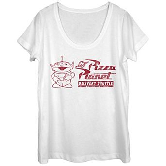 Disney / Pixar Toy Story Juniors' Pizza Planet Delivery Shuttle Alien Scoop Neck Tee