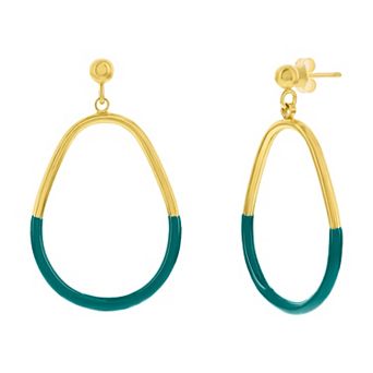 Argento Bella Midnight 2-Toned Enamel Earrings