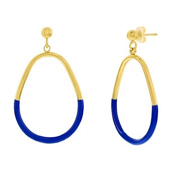 Argento Bella Midnight 2-Toned Enamel Earrings