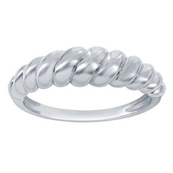 Argento Bella Sterling Silver Croissant Ring