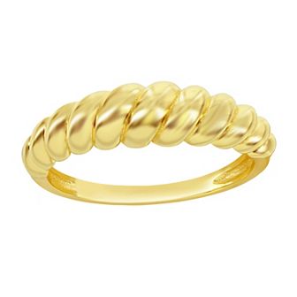Argento Bella Sterling Silver Croissant Ring