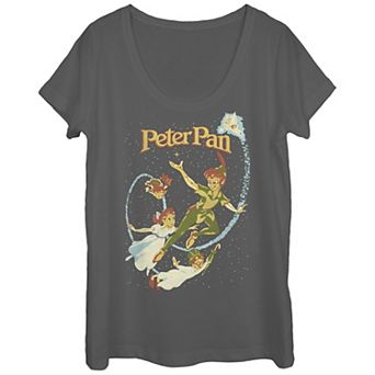 Juniors' Peter Pan Darling Flight Vintage Scoop Neck Tee