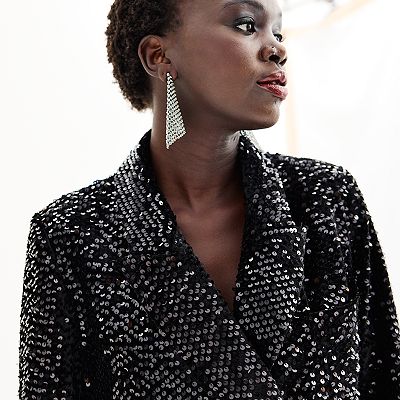 Women's Nine West Sequin Blazer Dress