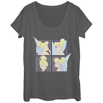 Disney's Tinker Bell Juniors' Moody Boxes Scoop Neck Tee