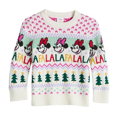 Disney s Minnie Mouse Girls 4 12 Christmas Sweater by Jumping Beans