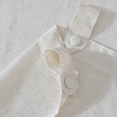 Beatrice Home Fashions Monroe Light Filtering Button Top Set of 2 Window Curtain Panels