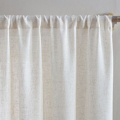 Beatrice Home Fashions Monroe Light Filtering Pole Top Set of 2 Window Curtain Panels