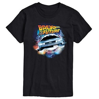 Big & Tall Back to the Future Time Traveling Delorean Graphic Tee