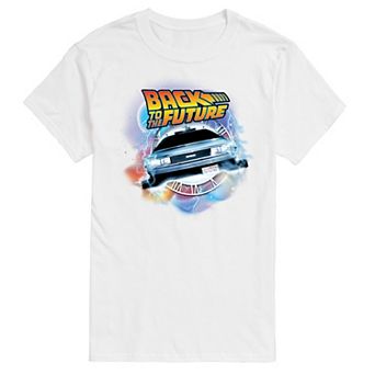 Big & Tall Back to the Future Time Traveling Delorean Graphic Tee