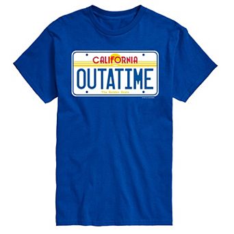 Big & Tall Back to the Future "Outatime" License Plate Graphic Tee