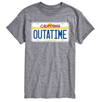 Big & Tall Back to the Future "Outatime" License Plate Graphic Tee