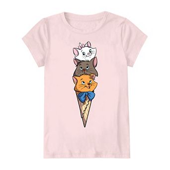 Girls 7-16 Disney's The Aristocats Ice Cream Cone Short Sleeve Graphic Tee