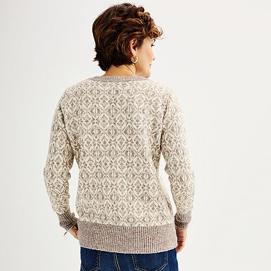 Women's Croft & Barrow® Jacquard Sweater