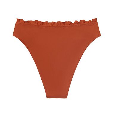 Women's Cupshe Bermuda Bliss Ruffle Edged Hipster Bikini Bottoms