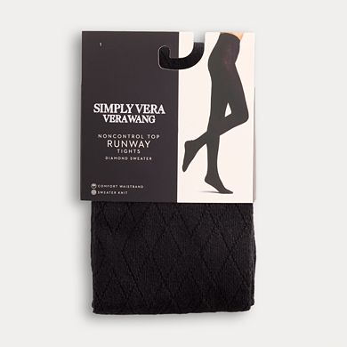 Women's Simply Vera Vera Wang Diamond Cotton Sweater Tights