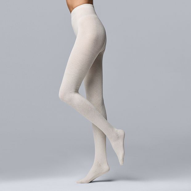 Women's Simply Vera Vera Wang Diamond Cotton Sweater Tights