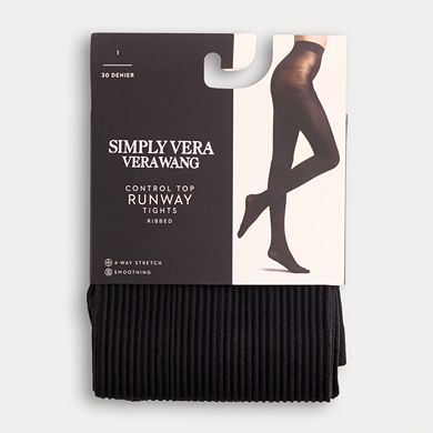 Women's Simply Vera Vera Wang Opaque Ribbed Tights