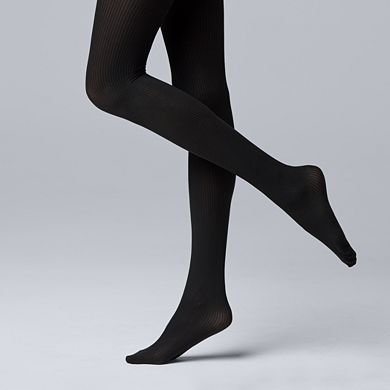 Women's Simply Vera Vera Wang Opaque Ribbed Tights