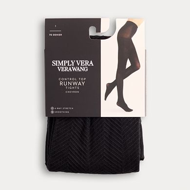 Women's Simply Vera Vera Wang Opaque Chevron Tights