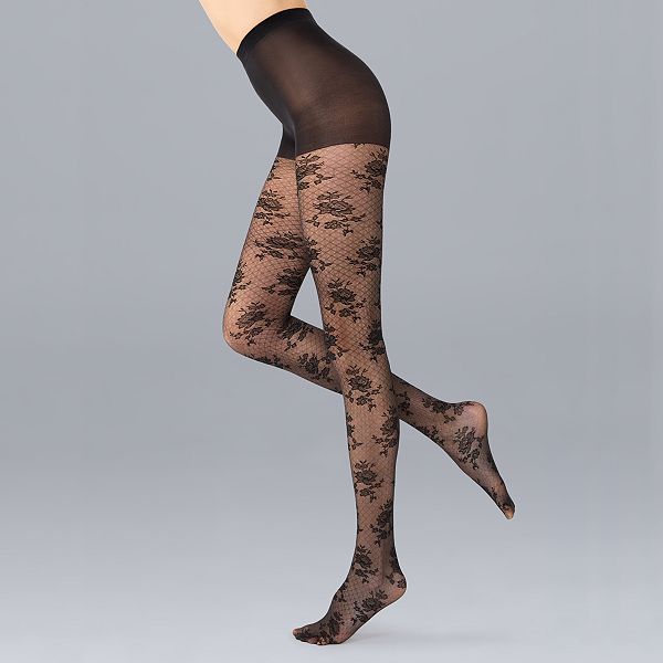 Sheer Floral Lace Tights 20