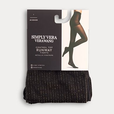 Women's Simply Vera Vera Wang Metallic Pinstripe Tights