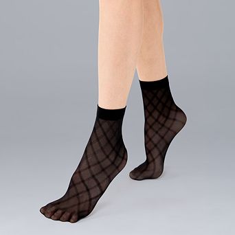 Women's Simply Vera Vera Wang Semi-Opaque 30D Diamond Anklet Tights