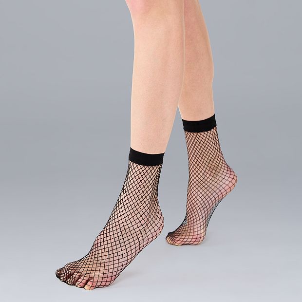 Women's Simply Vera Vera Wang Micro Fishnet Anklet Tights