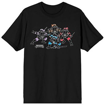 Men's Teenage Mutant Ninja Turtles Classic Retro Cartoon Graphic Tee
