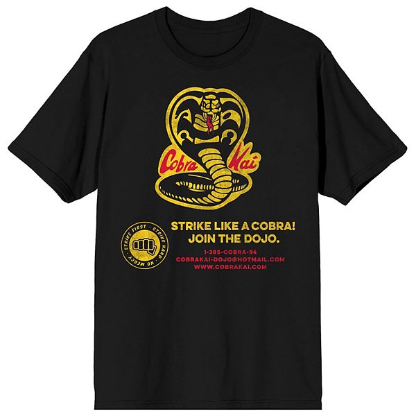 Men's Cobra Kai Motto and Sign-Up Graphic Tee