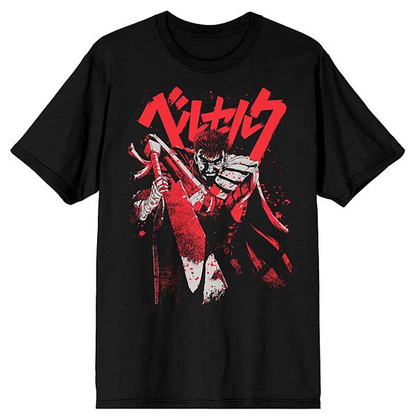 Guts Berserk Dark Theme Men Tank Top with Blood Splatter and Intense Warrior Expression Design TS04 main image 0
