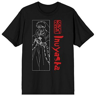 Men's Inuyasha One Color Line Art Graphic Tee