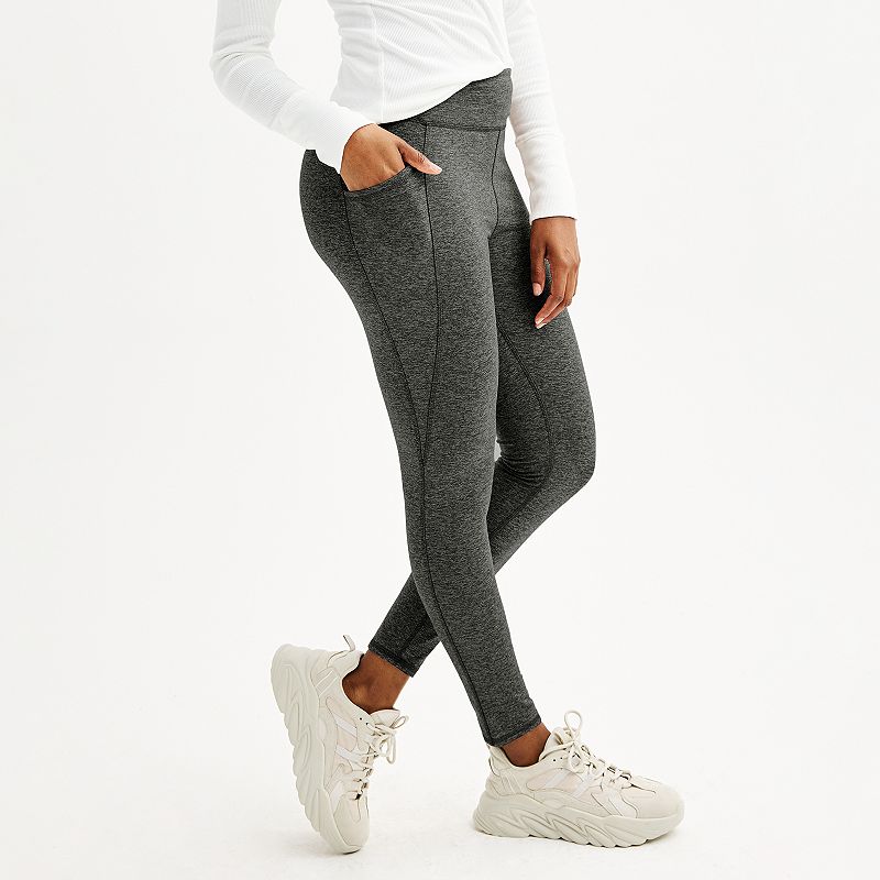 Kohls fleece leggings best sale