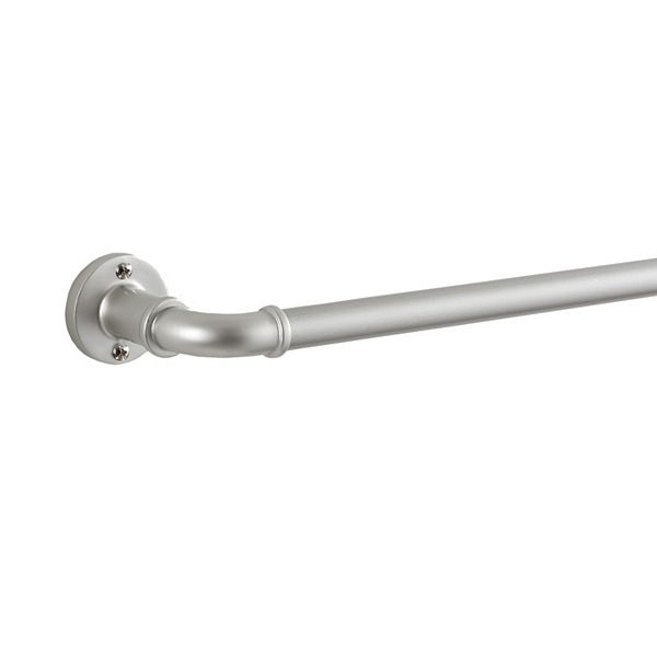 eclipse Somerton 3/4" Industrial Pipe Blackout Wrap Adjustable Curtain Rod - Brushed Nickel (36-66)