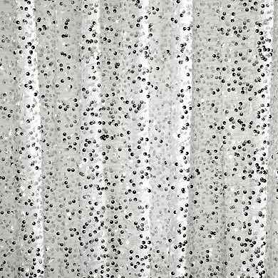 Lush Decor Ballgown Glam Sparkle Sequins Single Window Curtain Panel