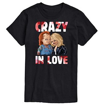 Big & Tall Chucky Crazy In Love Graphic Tee