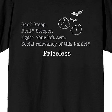 Men's Eggspenisve Eggs Priceless Graphic Tee
