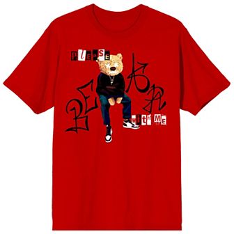 Men's Teddy Drip Please Bear With Me Graphic Tee