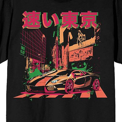 Men's Sleek Rebel Tokyo Fast Graphic Tee