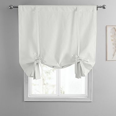 EFF Dune Textured Solid Cotton Tie-Up Window Shade, 46" X 63"