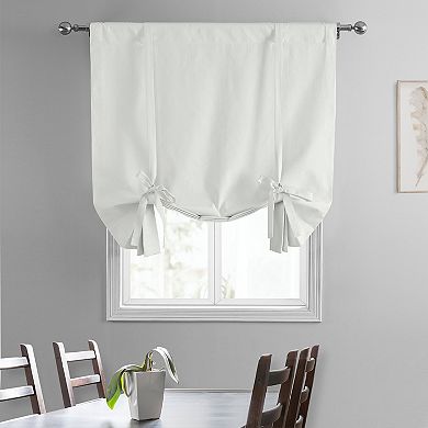 EFF Dune Textured Solid Cotton Tie-Up Window Shade, 46" X 63"