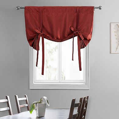 EFF Vintage Textured Faux Dupioni Silk Tie-Up Window Shade, 46" X 63"