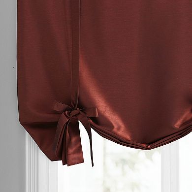 EFF Vintage Textured Faux Dupioni Silk Tie-Up Window Shade, 46" X 63"
