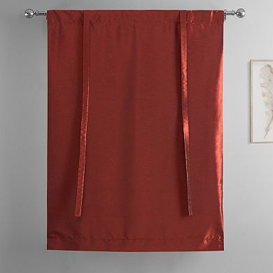 EFF Vintage Textured Faux Dupioni Silk Tie-Up Window Shade, 46" X 63"