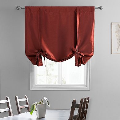 EFF Vintage Textured Faux Dupioni Silk Tie-Up Window Shade, 46" X 63"