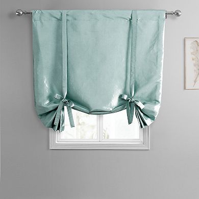 EFF Faux Silk Taffeta Tie-Up Window Shade, 46" X 63"