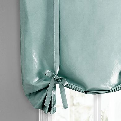 EFF Faux Silk Taffeta Tie-Up Window Shade, 46" X 63"